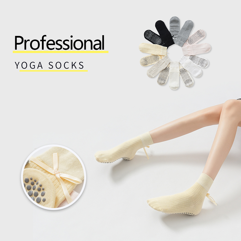 Pilates Yoga Fitness - Cute Bowknot Yoga Socks Girls Sweet
