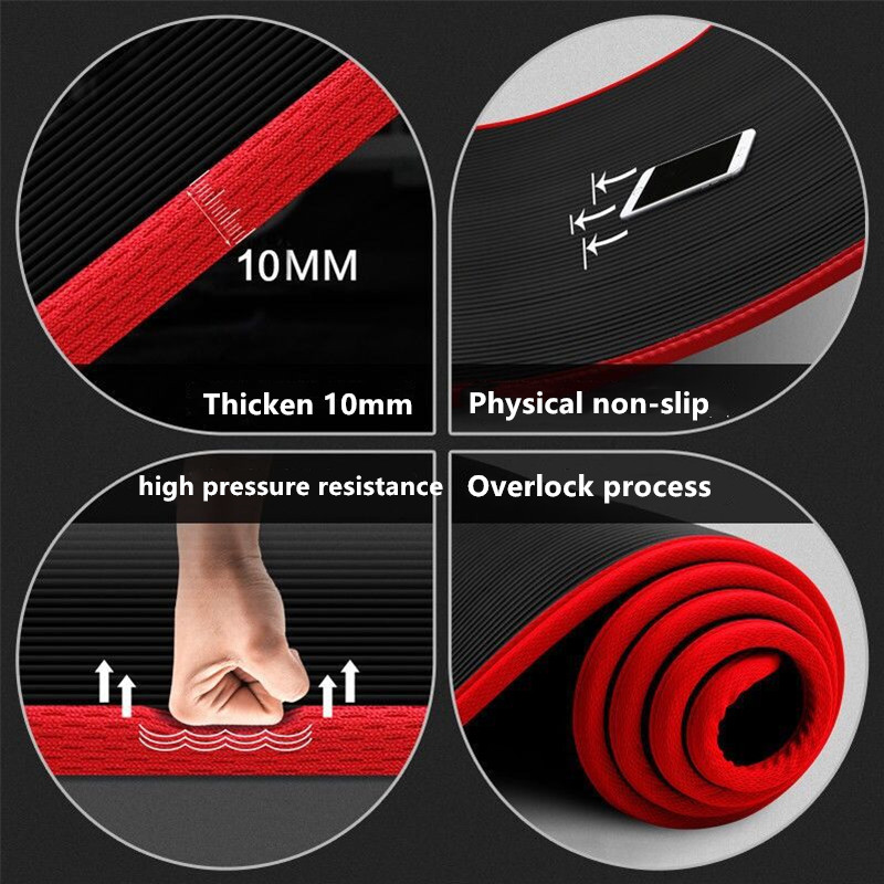 10mm Non-Slip Yoga Mat 183cm*6 - огляд і ціна Pilates Yoga Matte