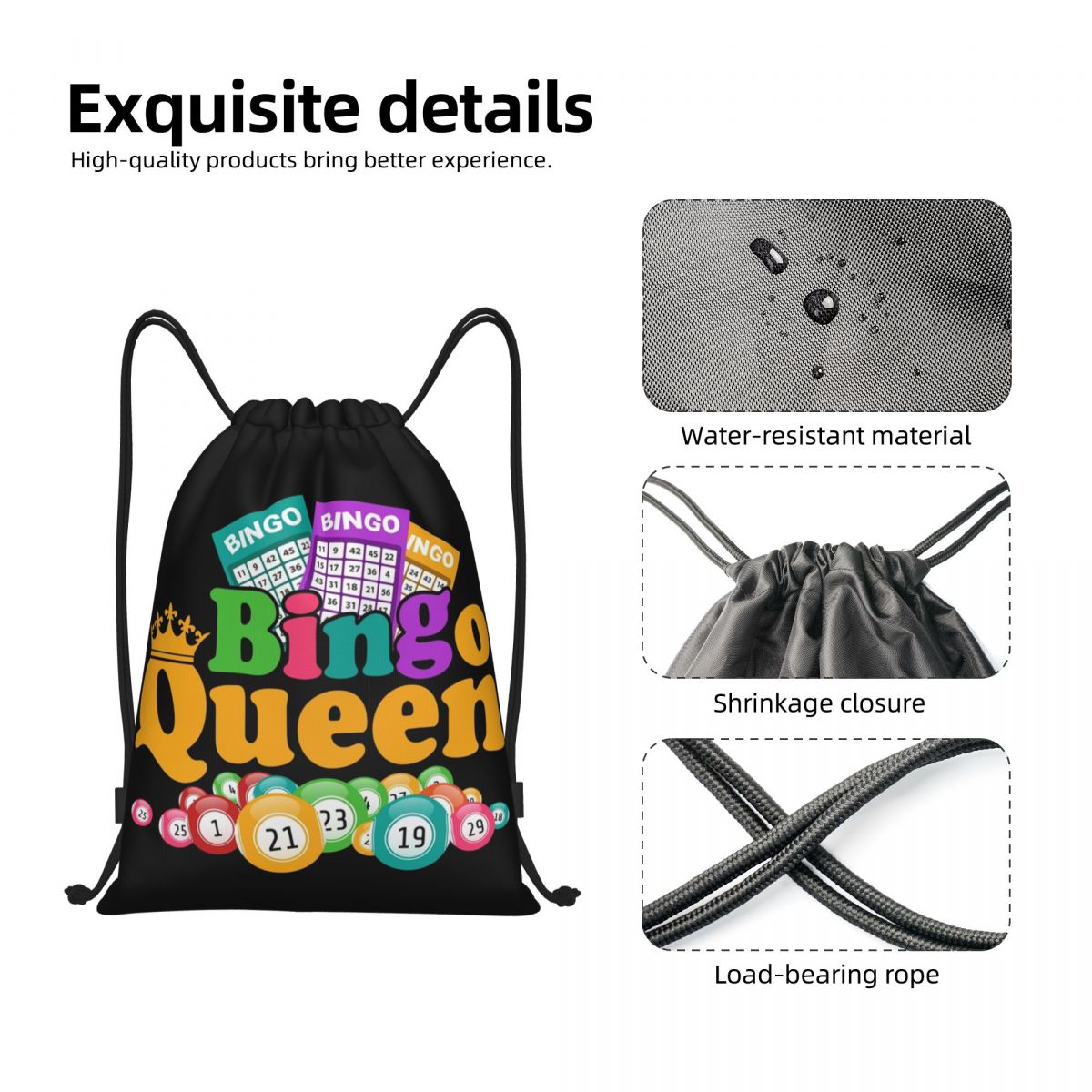 Custom Bingo Queen Game Lover  - огляд і ціна Pilates Yoga Bag