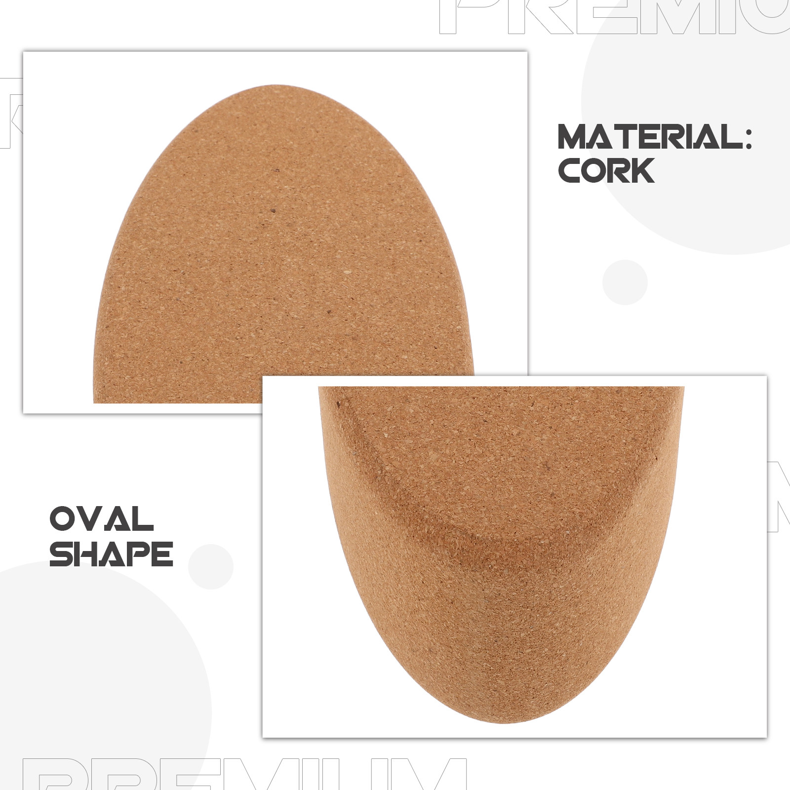Oval Cork Yoga Block Premium D - огляд і ціна Yoga Block Cork