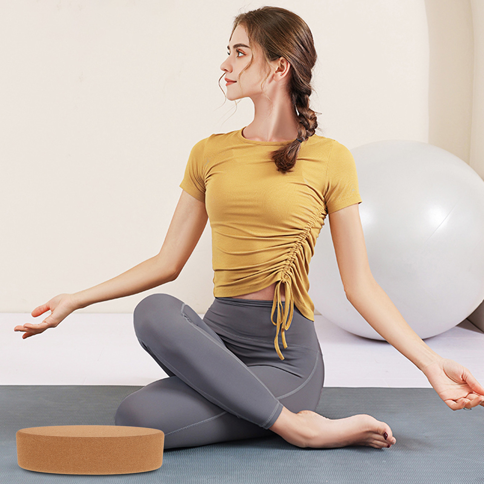 Oval Cork Yoga Block Premium D - огляд і ціна Yoga Block Cork