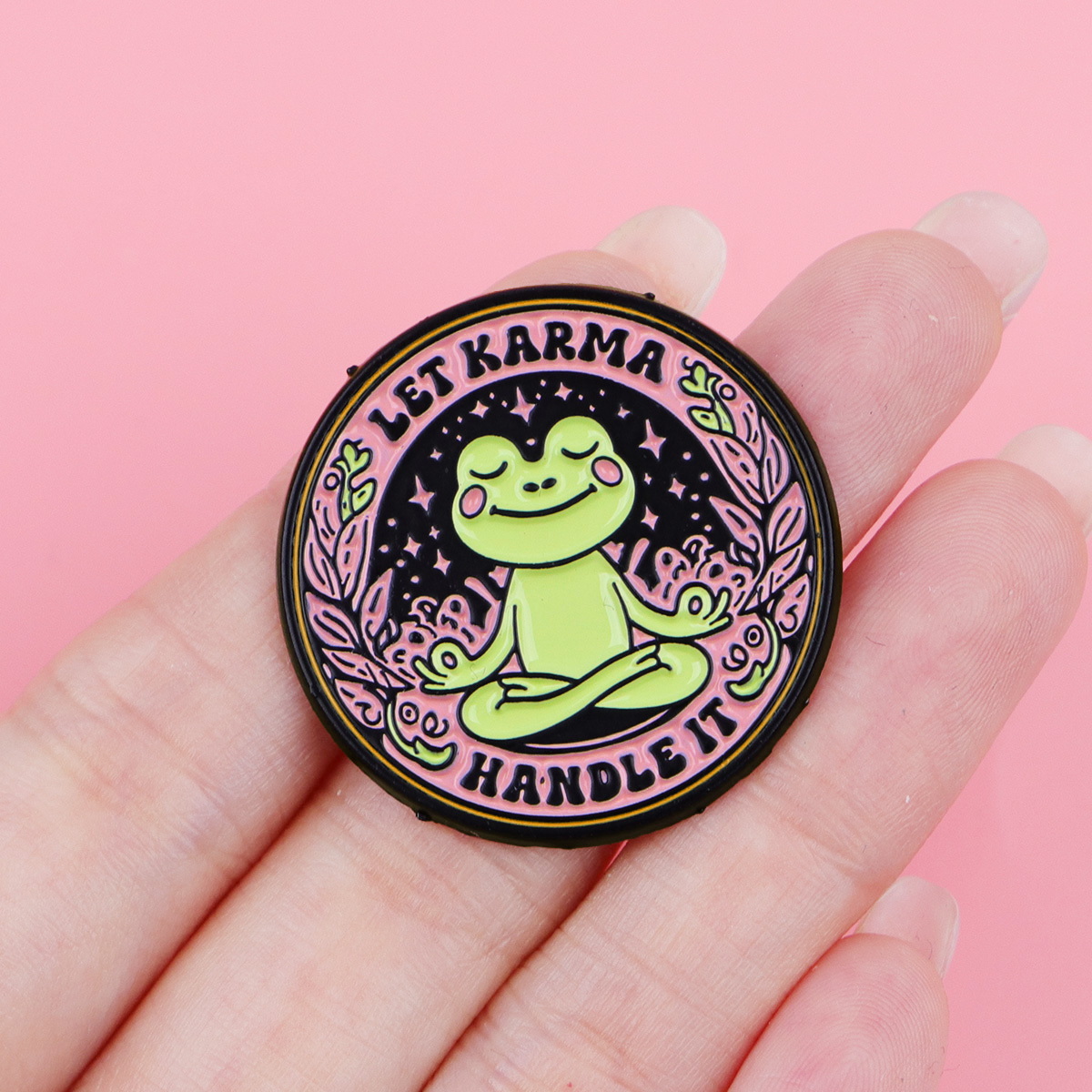Yoga Frog Enamel Pin LET KARMA - огляд і ціна Pilates Yoga Bag